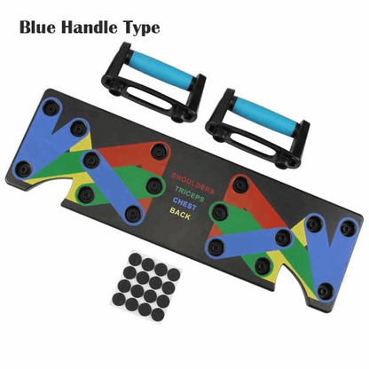 9 in 1 Push Up Board – Color-Coded Workout System for Chest, Shoulders, Back, Triceps – Full-Body Strength Training, Portable Home Gym, Non-Slip Handles