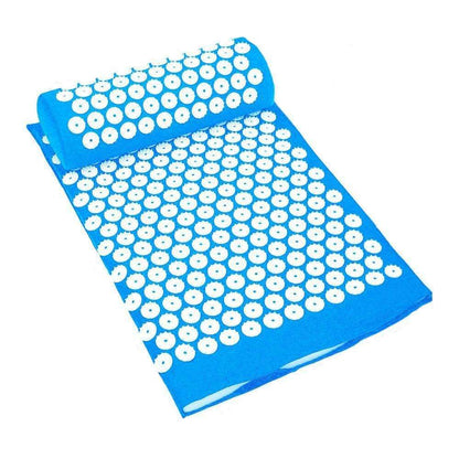 Massage Cushion Yoga Acupressure Mat with Pillow - Pain Relief, Muscle Tension Relief, Portable Mat for Back Pain, Improved Circulation, and Better Sleep